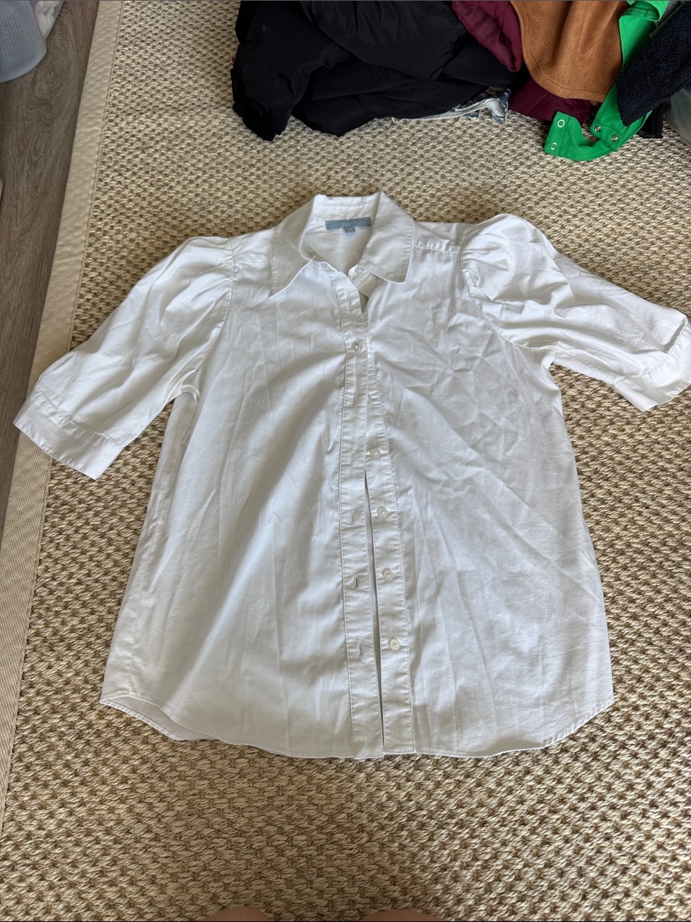 ANTONIO MELANI White Puff Sleeve Button-Front Shirt